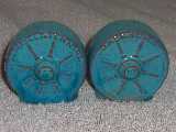 Celebration wagonwheels glazed turquoise